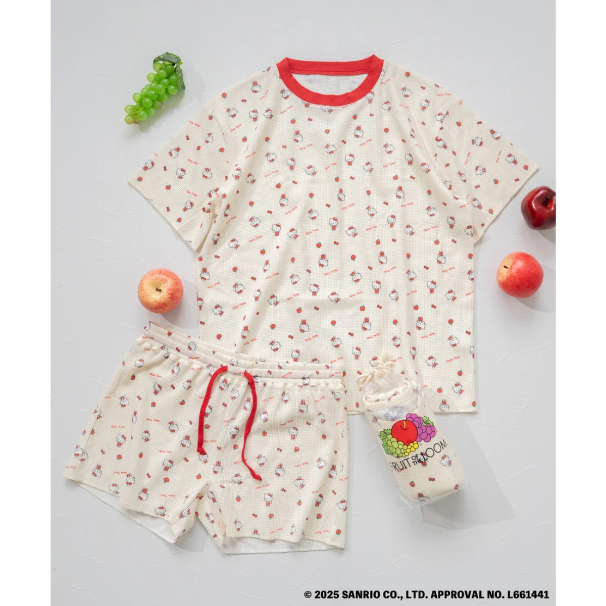 26084-KT Sanrio Hello Kitty x Fruit of the Loom 春夏睡衣套裝 #JP-FL26