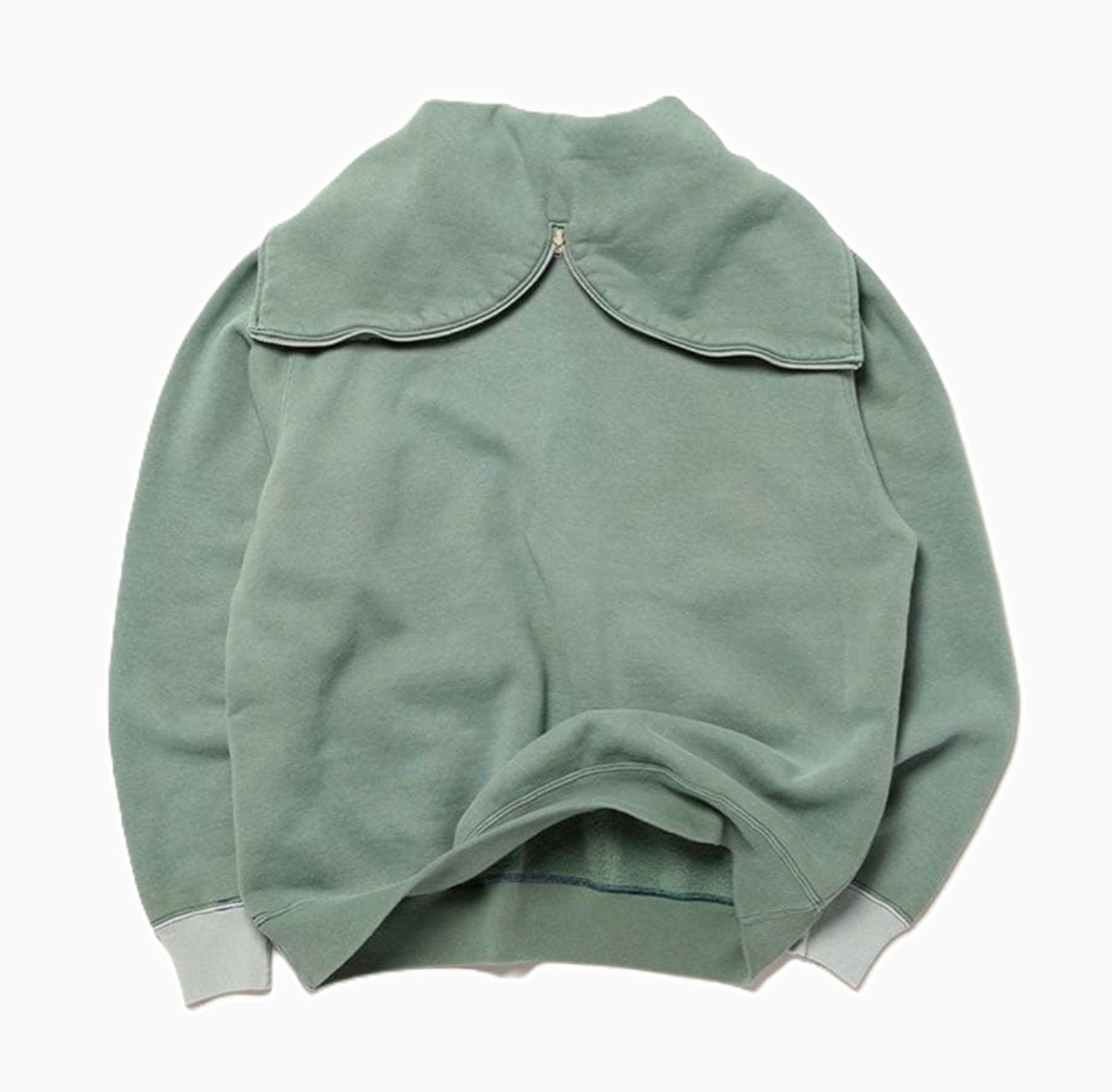 LAST PCS: A.PRESSE 2026 VINTAGE SAILOR HOOD HALF ZIP SWEATSHIRT (26SAP-05-13) - GREEN PRE ORDER ITEM (預訂中)