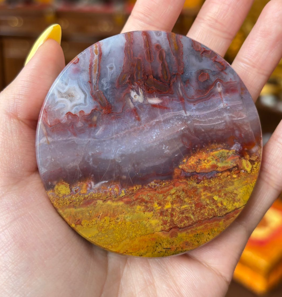 NC260420 - H95-紫雲赤焰金元餅（天然礦石每塊不同介意勿bid）(需留中文全名，包集體開光)(預計6月中到貨)(只限尖沙咀門市自取不包郵)