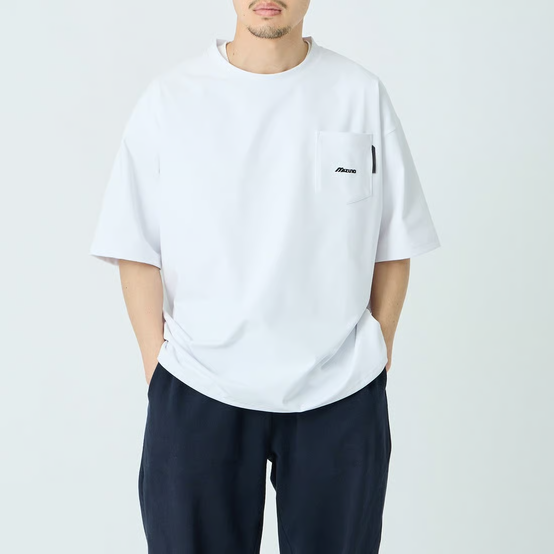 日本別注款 MIZUNO 刺繡口袋機能短T