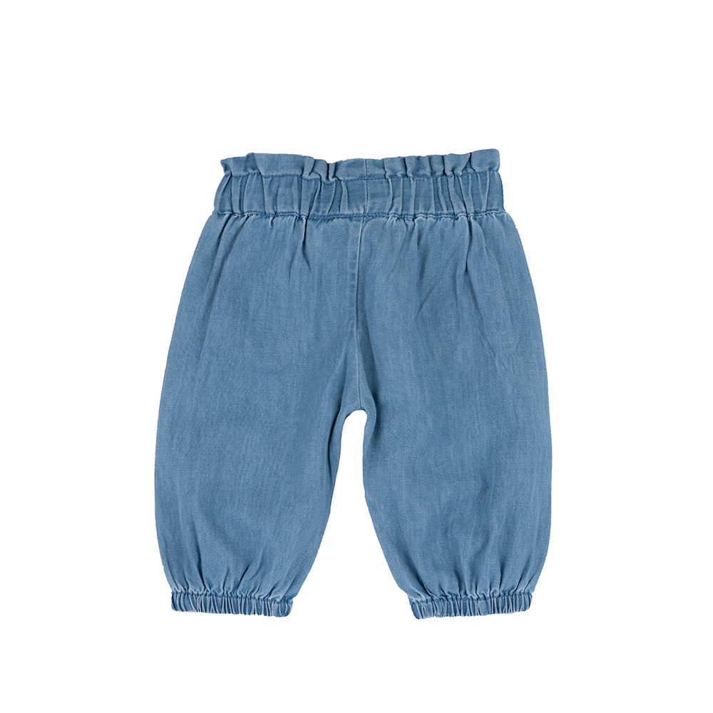 英倫花園-牛仔泡泡長褲