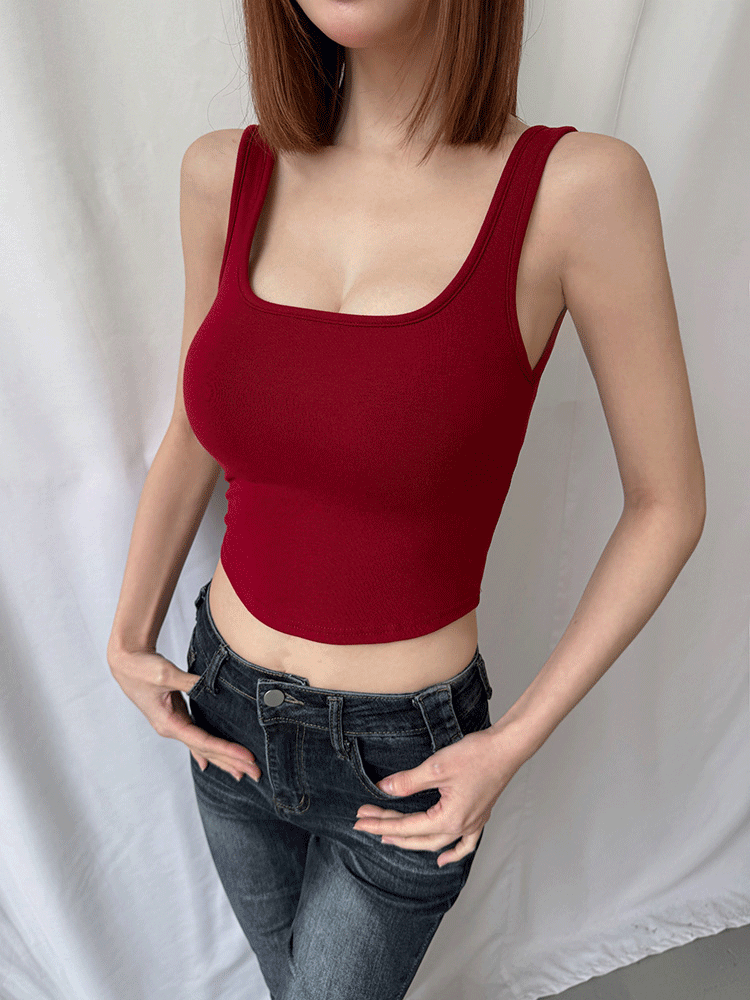 BB Jenny同款 ! 方領下圓弧bratop(4色，有胸墊)