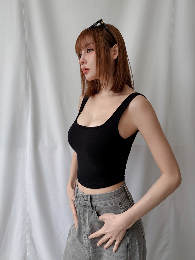 BB Jenny同款 ! 方領下圓弧bratop(4色，有胸墊)