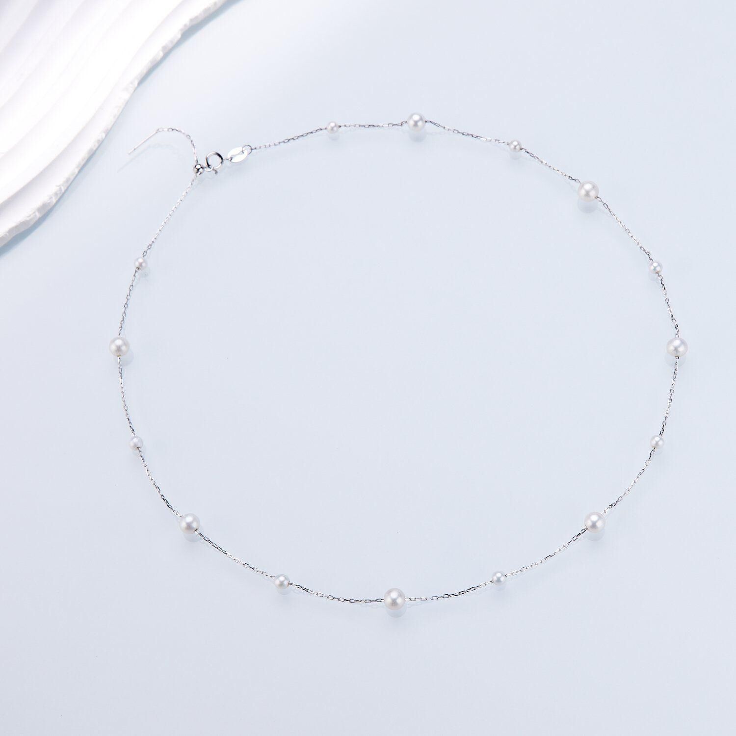 0421sz06-SZHK-PEARL-淡水大小珠滿天星項鏈(B6)