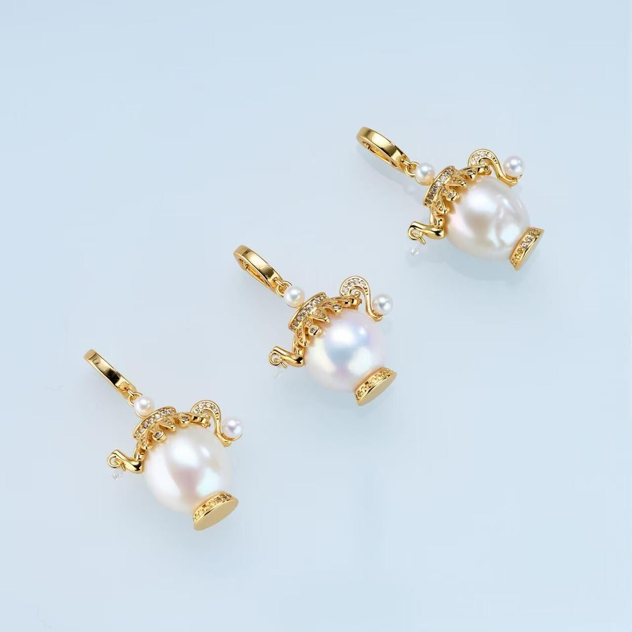 0421sz12-SZHK-PEARL-淡水阿拉丁神燈萬能扣【不含鏈】(B14)