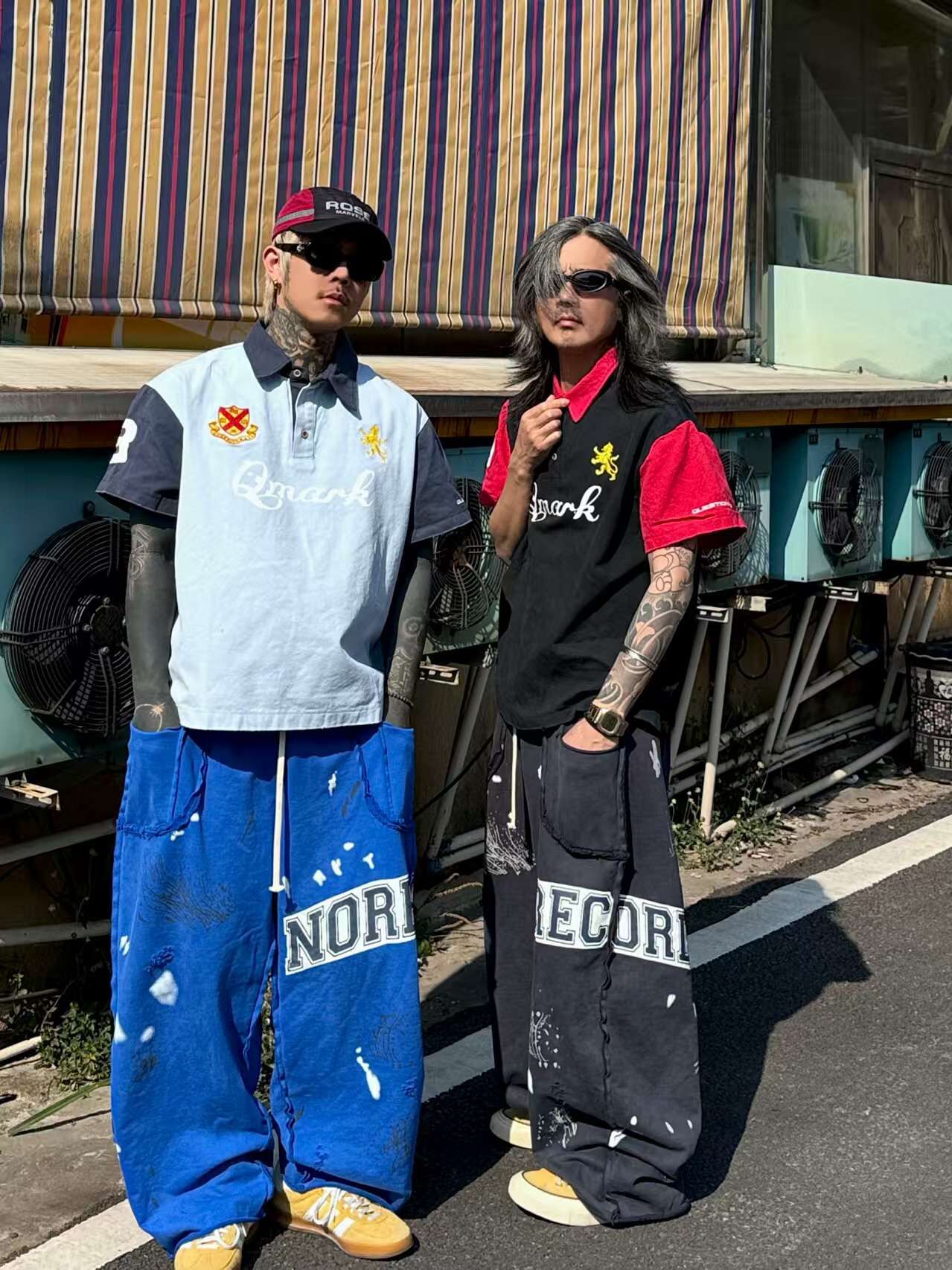 《S.V》撞色拼接3號刺繡 Polo 衫