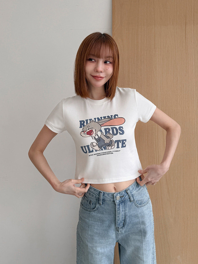 Badbeat Girl｜美式復古兔兔T (3色）