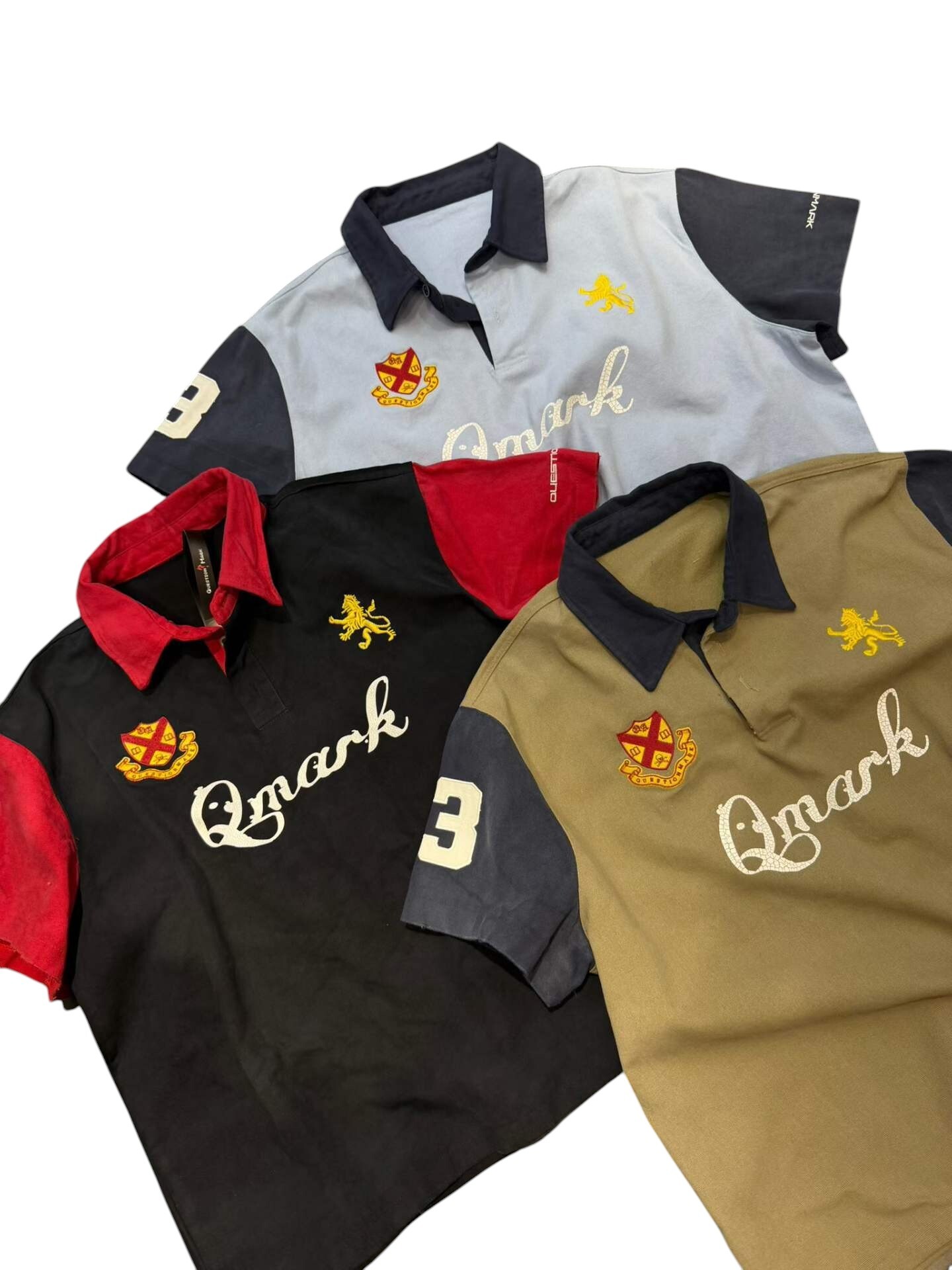 《S.V》撞色拼接3號刺繡 Polo 衫