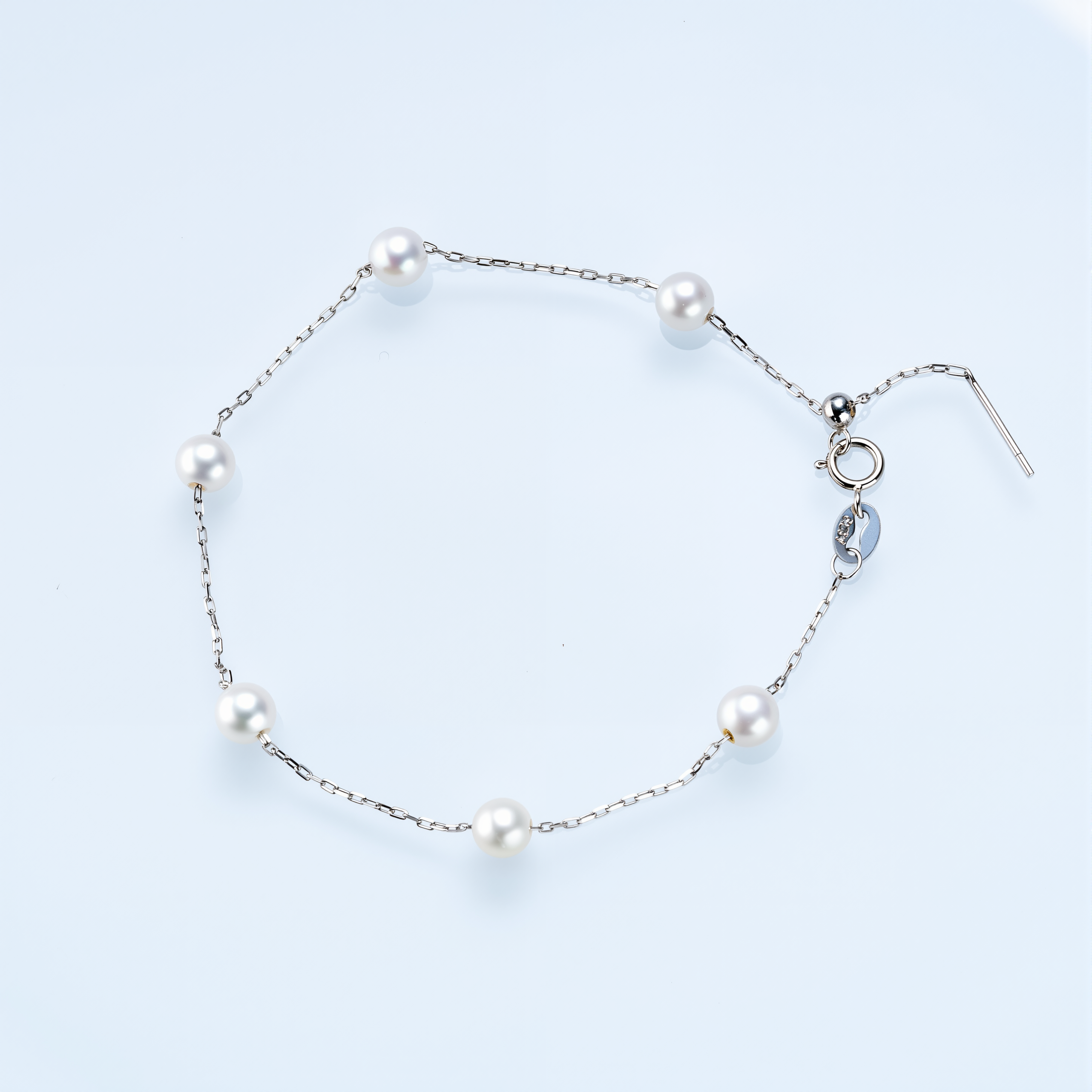 0421sz25-SZHK-PEARL-淡水滿天星6珠手鏈(B29)