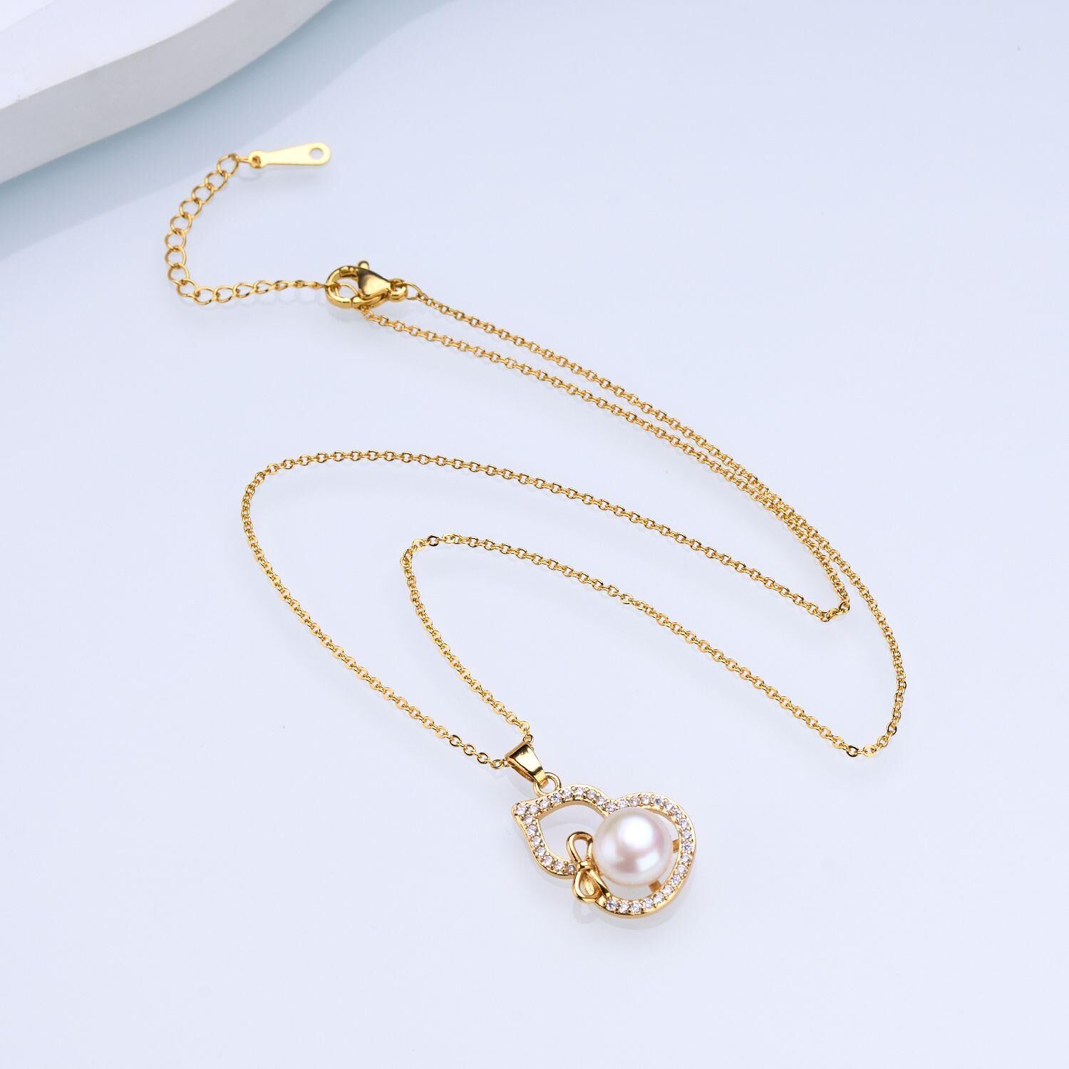 0421sz21-SZHK-PEARL-淡水葫蘆雙全套鏈(B25)