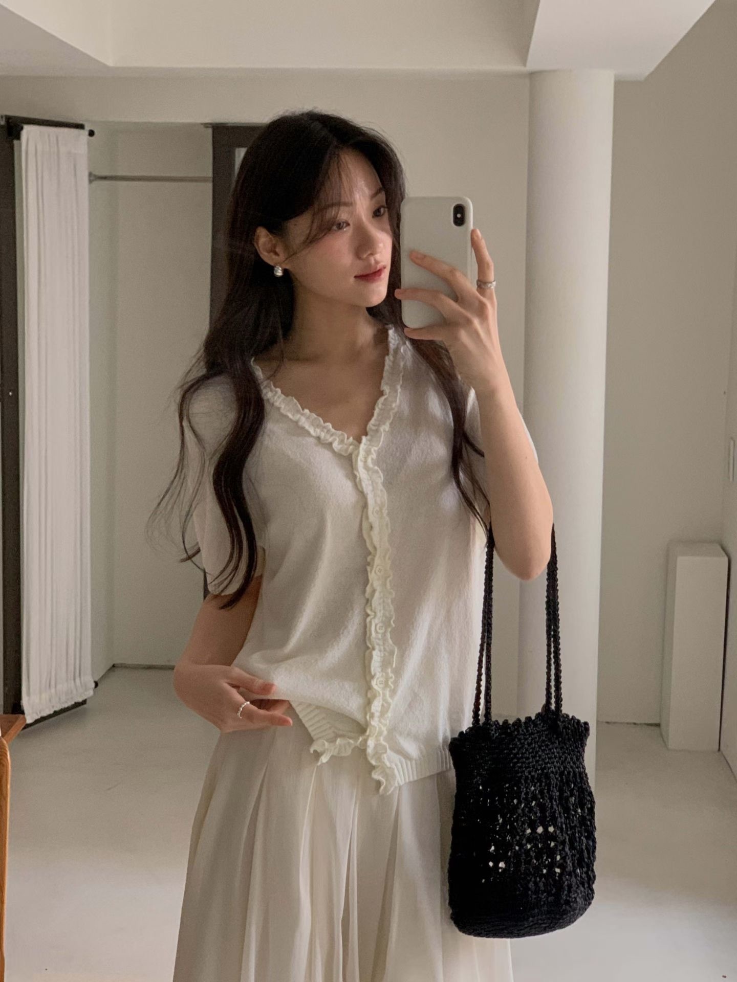 Ruffle layers soft knit