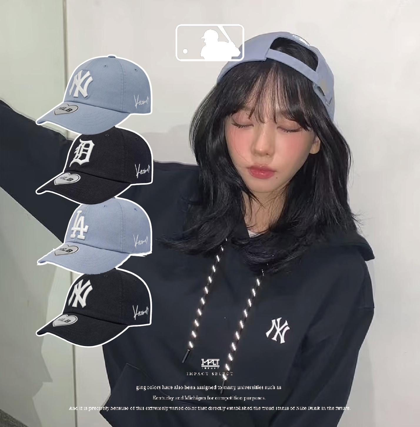 MLB KARINA 柳智敏同款 聯名 簽名老帽 四款 (附禮盒/小卡/明信片)