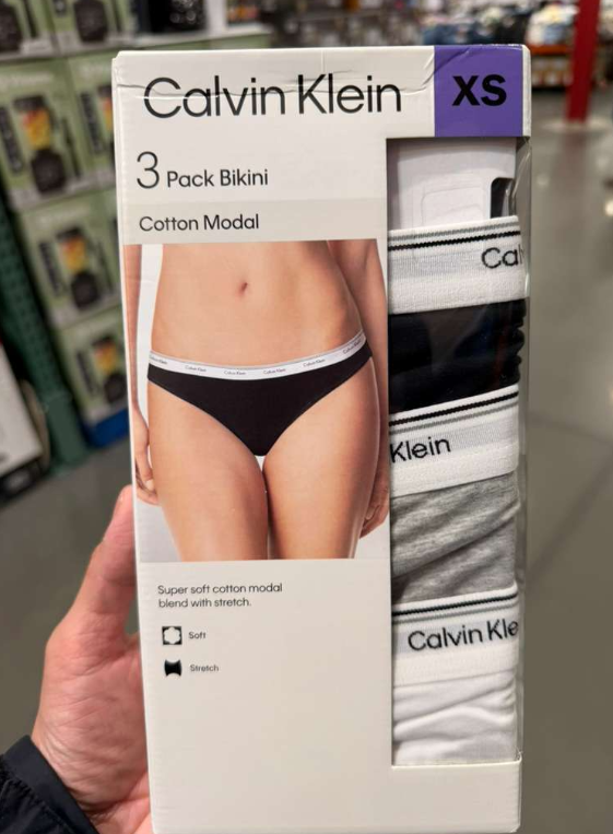 YN150 Calvin Klein 女士三角內褲3條裝(黑白灰色各一條)