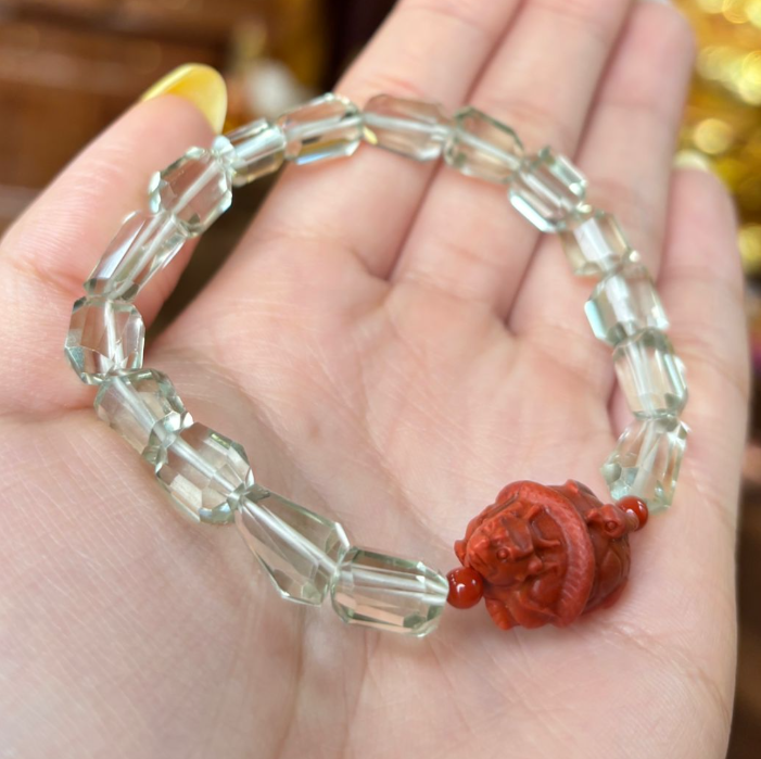 NC260420 - H171-玄武綠水晶隨形手串-(需留中文全名，包集體開光)(預計6月中到貨)(只限尖沙咀門市自取不包郵)