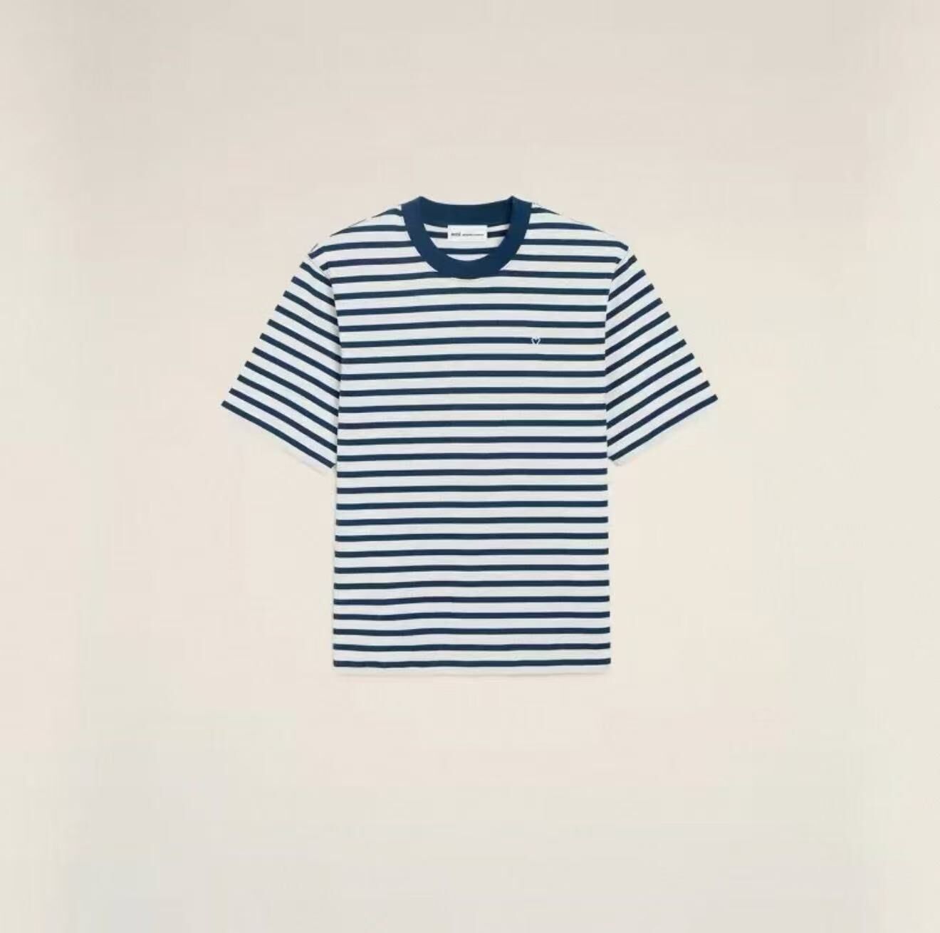 AMl 徽標條紋短T