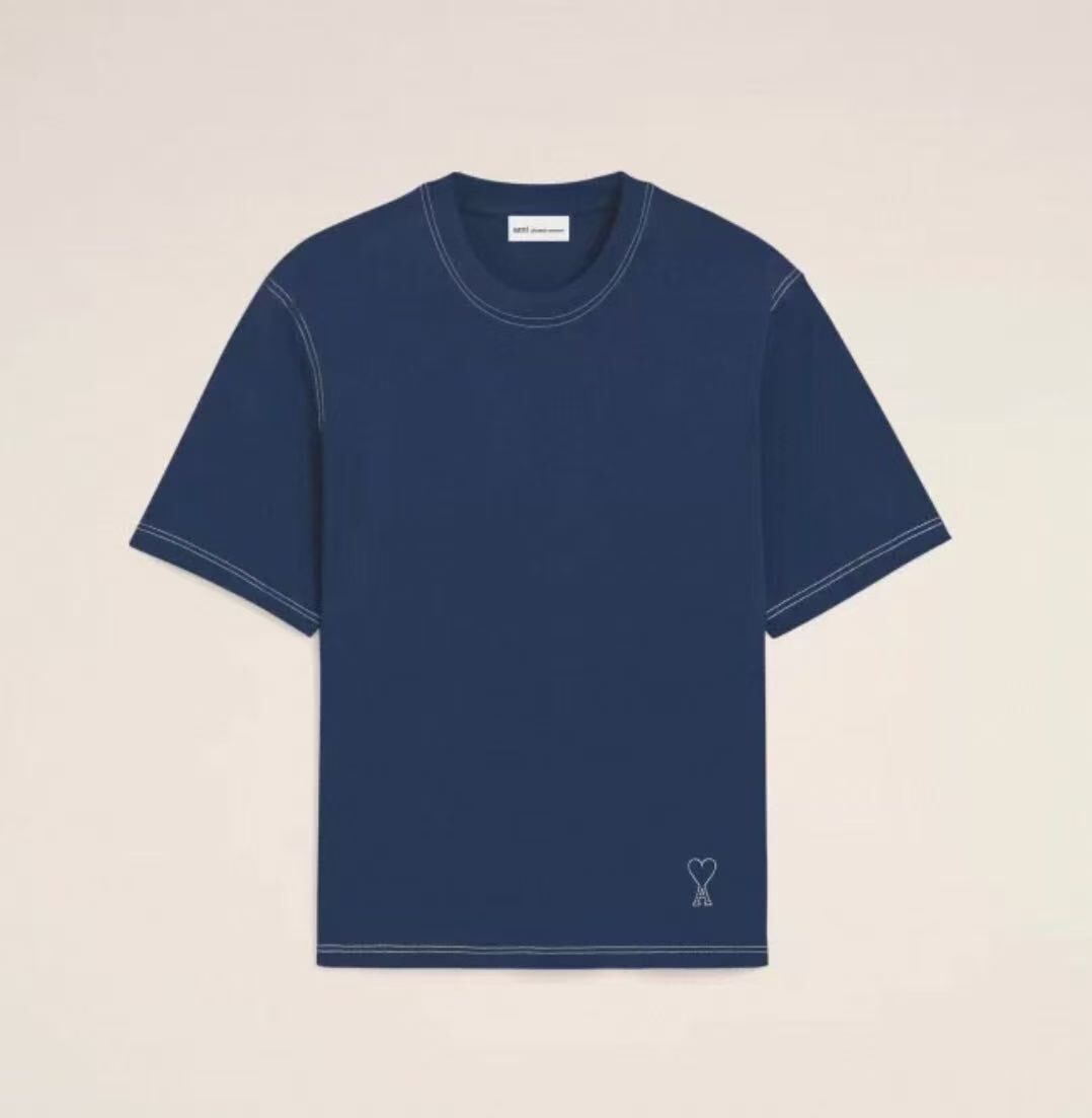 AMl 明線縫製愛心短T