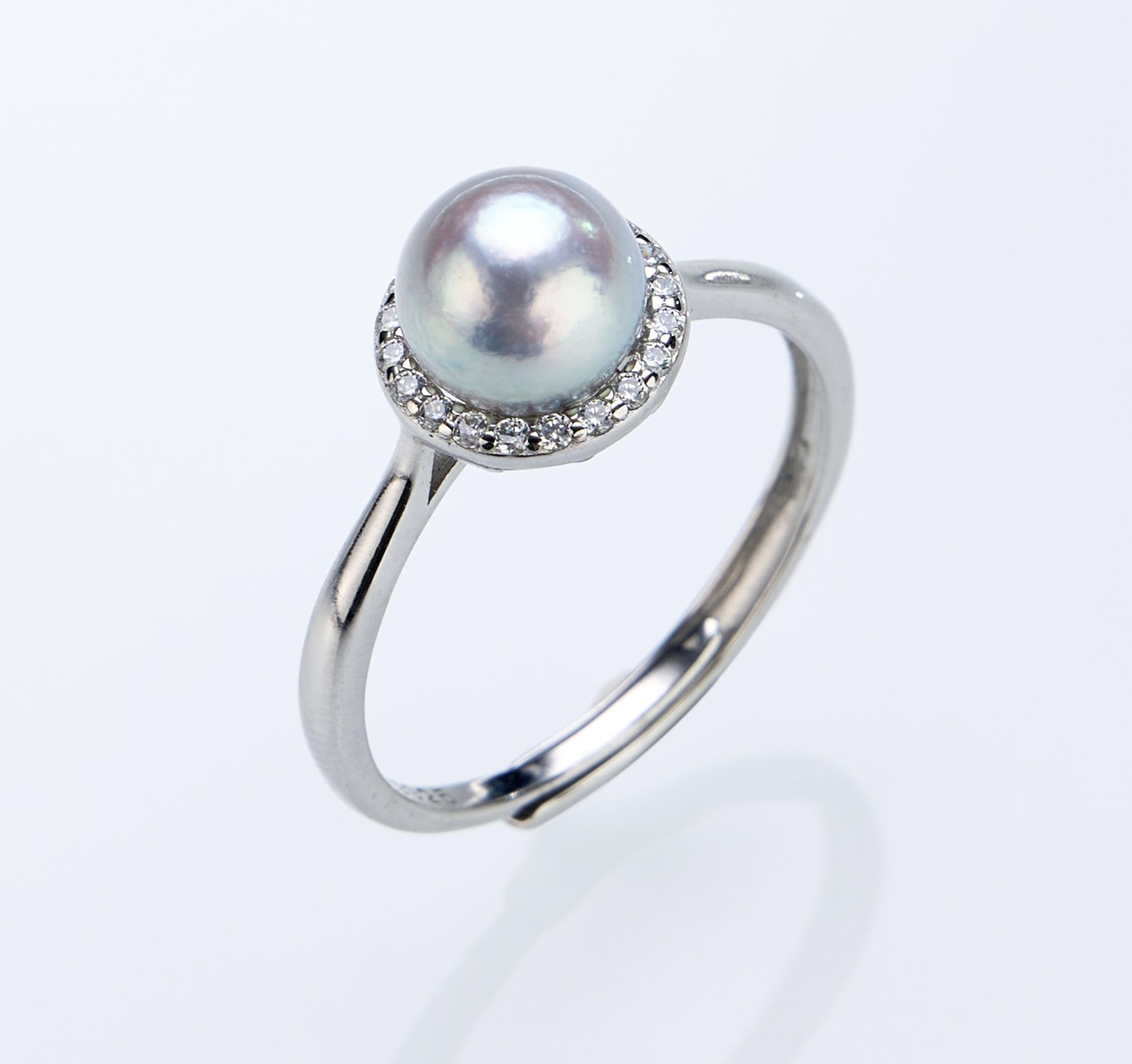 0421sz49-SZHK-PEARL-海水真多麻太陽花戒指(B55)