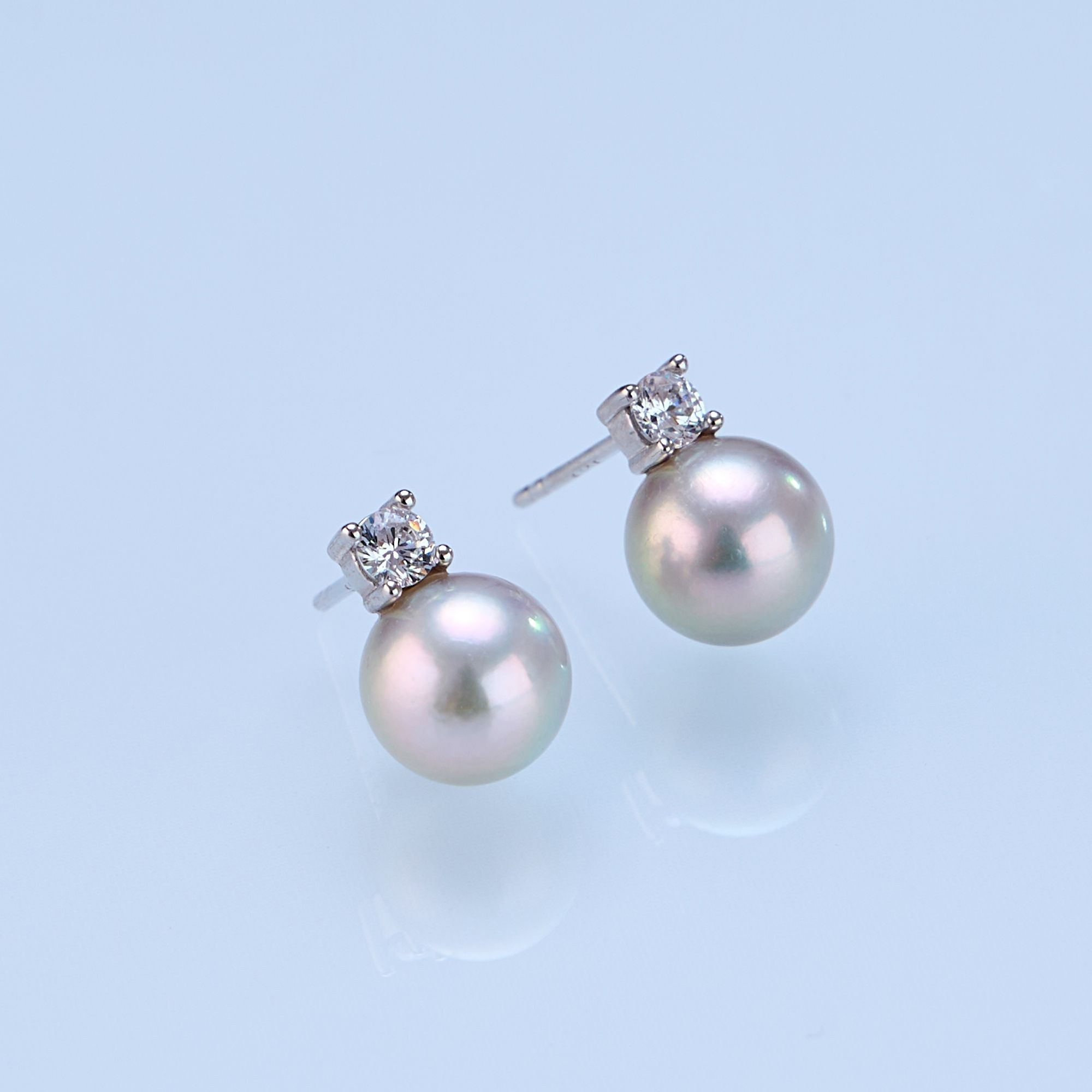 0421sz66-SZHK-PEARL-海水真多麻王妃耳釘(A17)