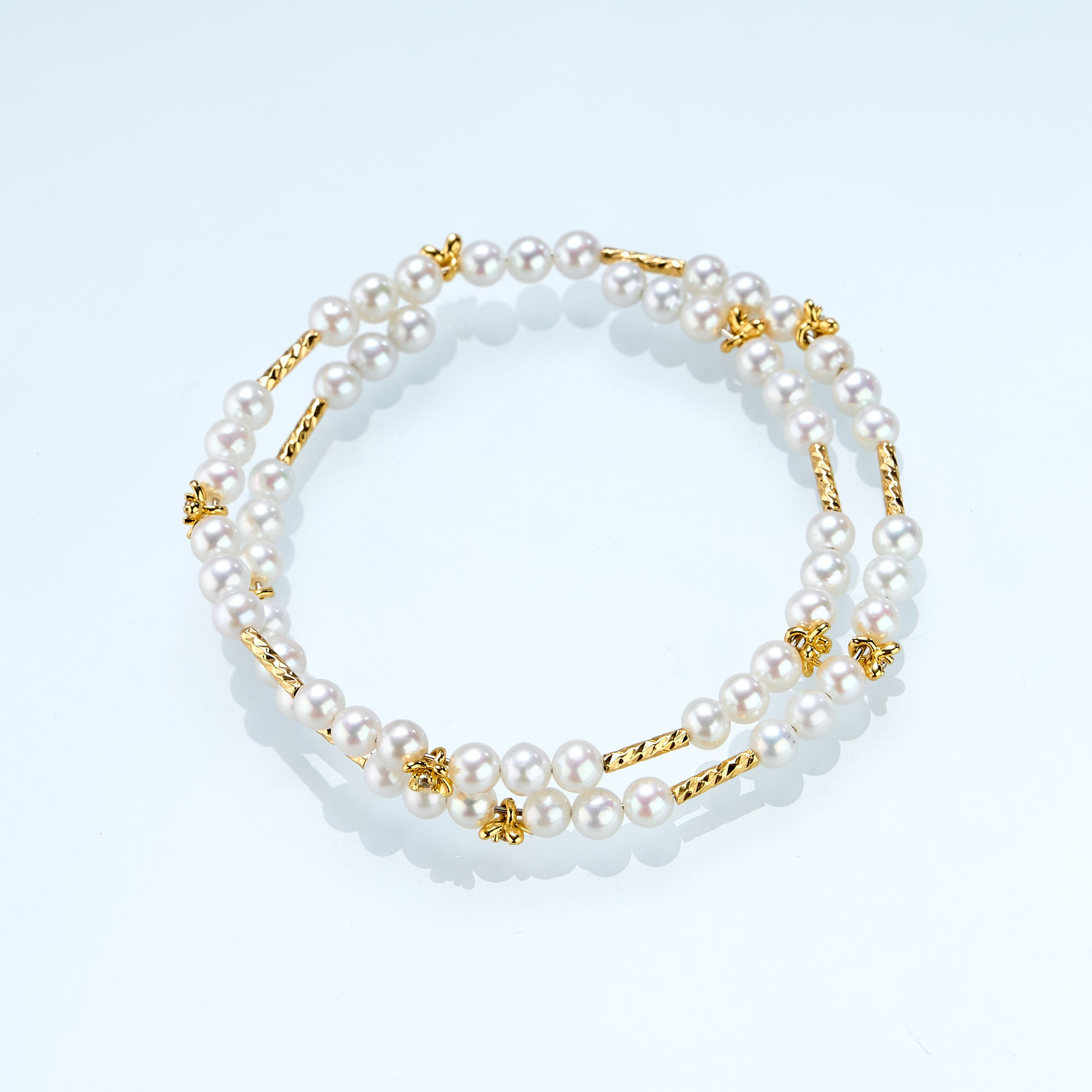 0421sz75-SZHK-PEARL-淡水彈力桂花手鐲(A26)