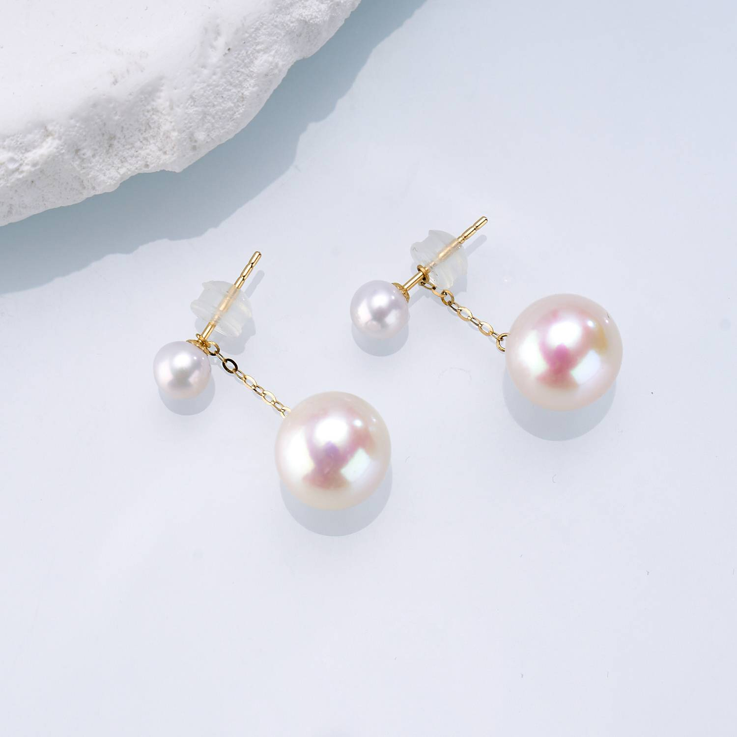 0421sz76-SZHK-PEARL-淡水兩戴耳釘耳線(A27)