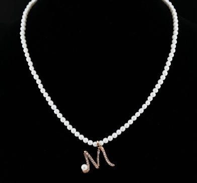 0421sz79-SZHK-PEARL-私人訂製A-Z英文字母珍珠頸鏈（明星款式）(A30)