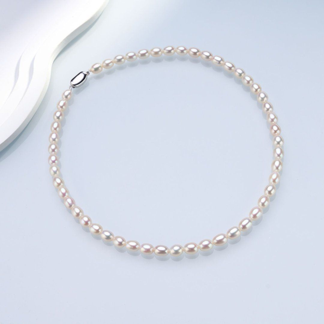 0421sz82-SZHK-PEARL-淡水米形串鏈【元寶扣】(A33)