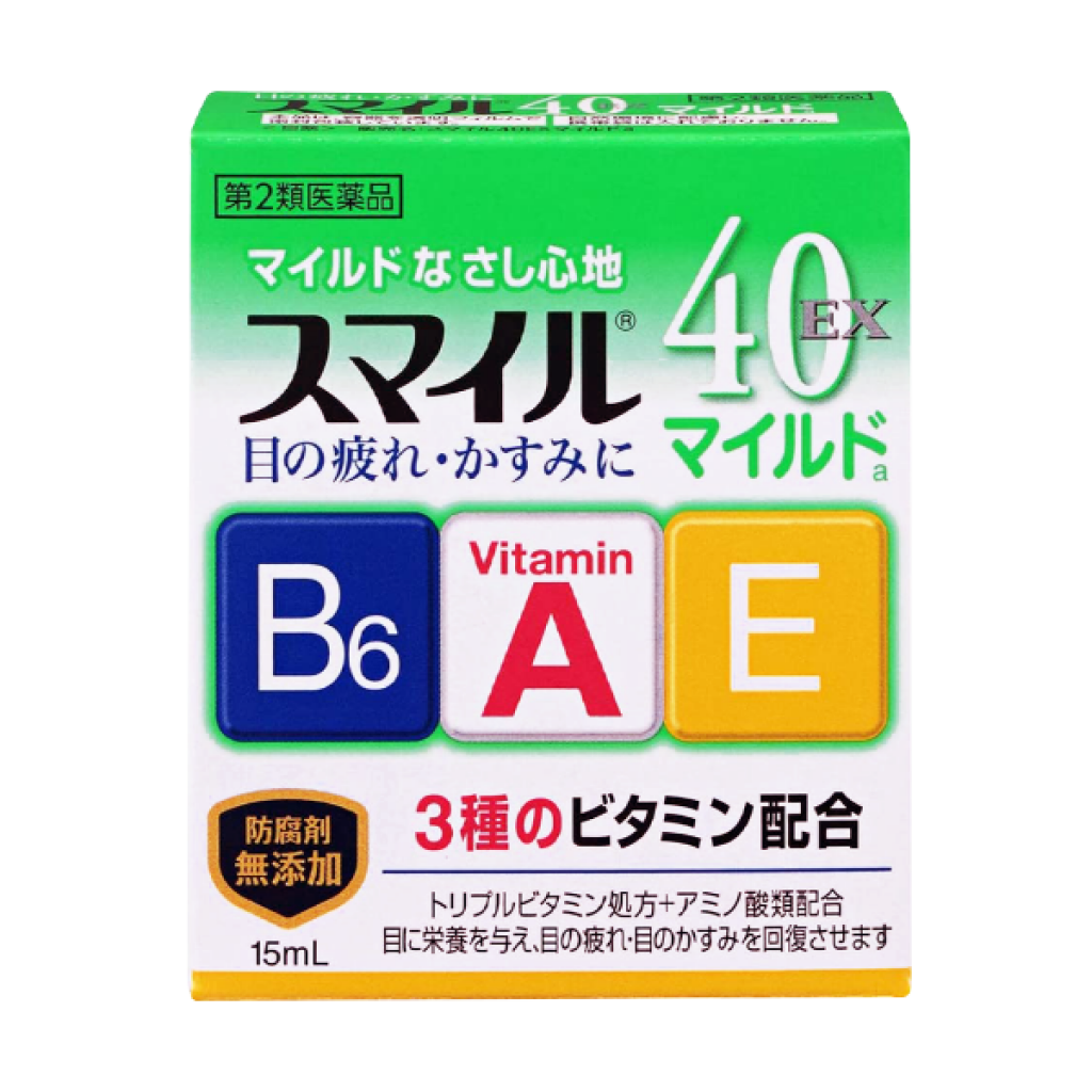 獅王 smile 40EX Mild眼藥水15ml 藍色/綠色