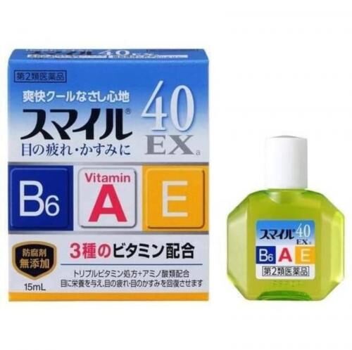 獅王 smile 40EX Mild眼藥水15ml 藍色/綠色