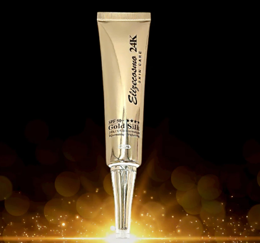 [S] ELIZE 24K GOLD SILK SUNSCREEN WHITENING CREAM SPF50 PA+++ 40ML, ELI-27161 (SE10)