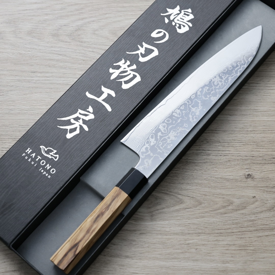 鳩野憲志朗 牛刀 240mm SG2 鑽石大馬士革