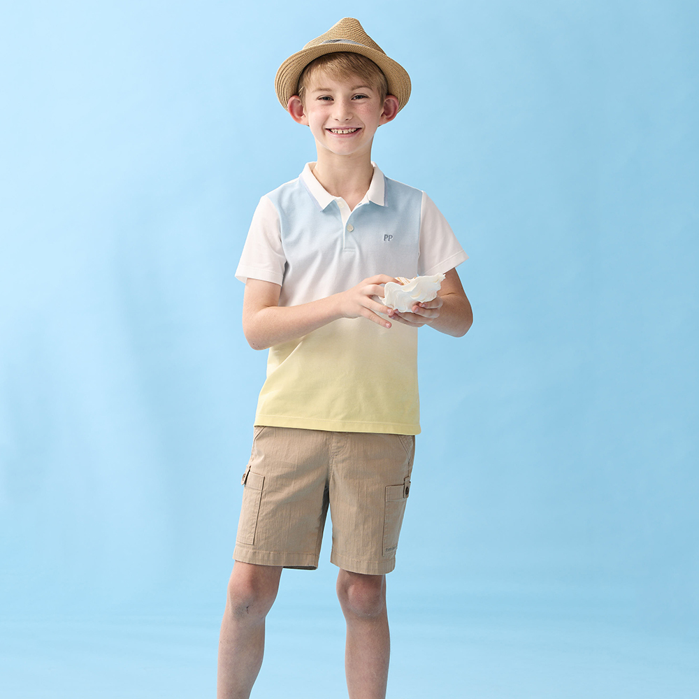 PIPPY帥氣大口袋棉麻工裝短褲 卡其