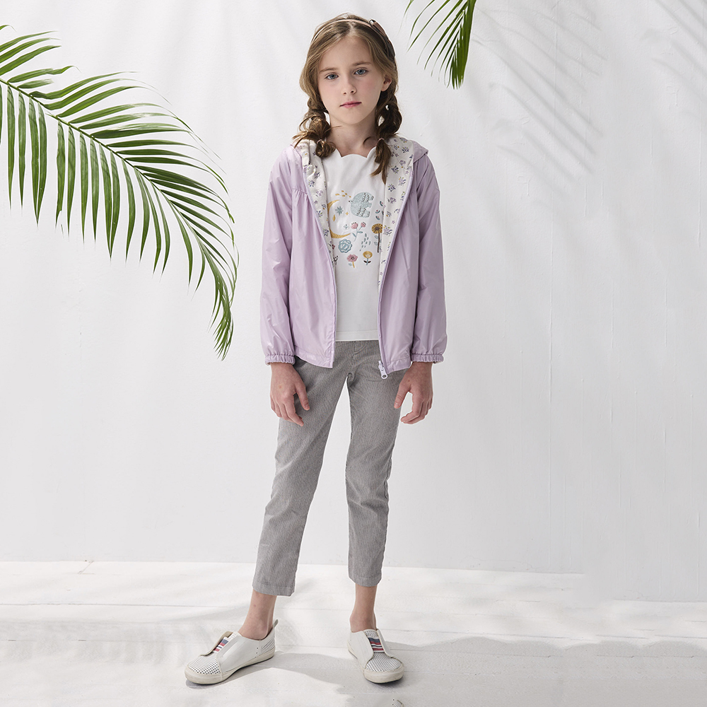 PIPPY簡約百搭棉質彈性長褲 灰