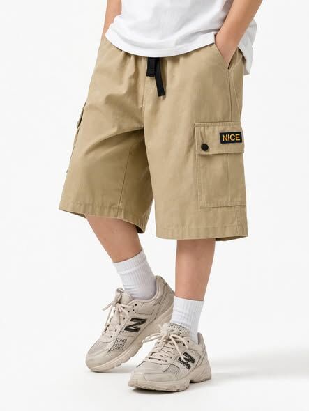 復古風工裝五分褲