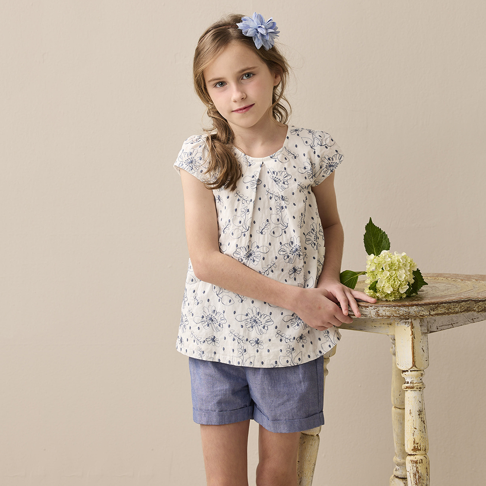 PIPPY優雅休閒純棉短褲 藍