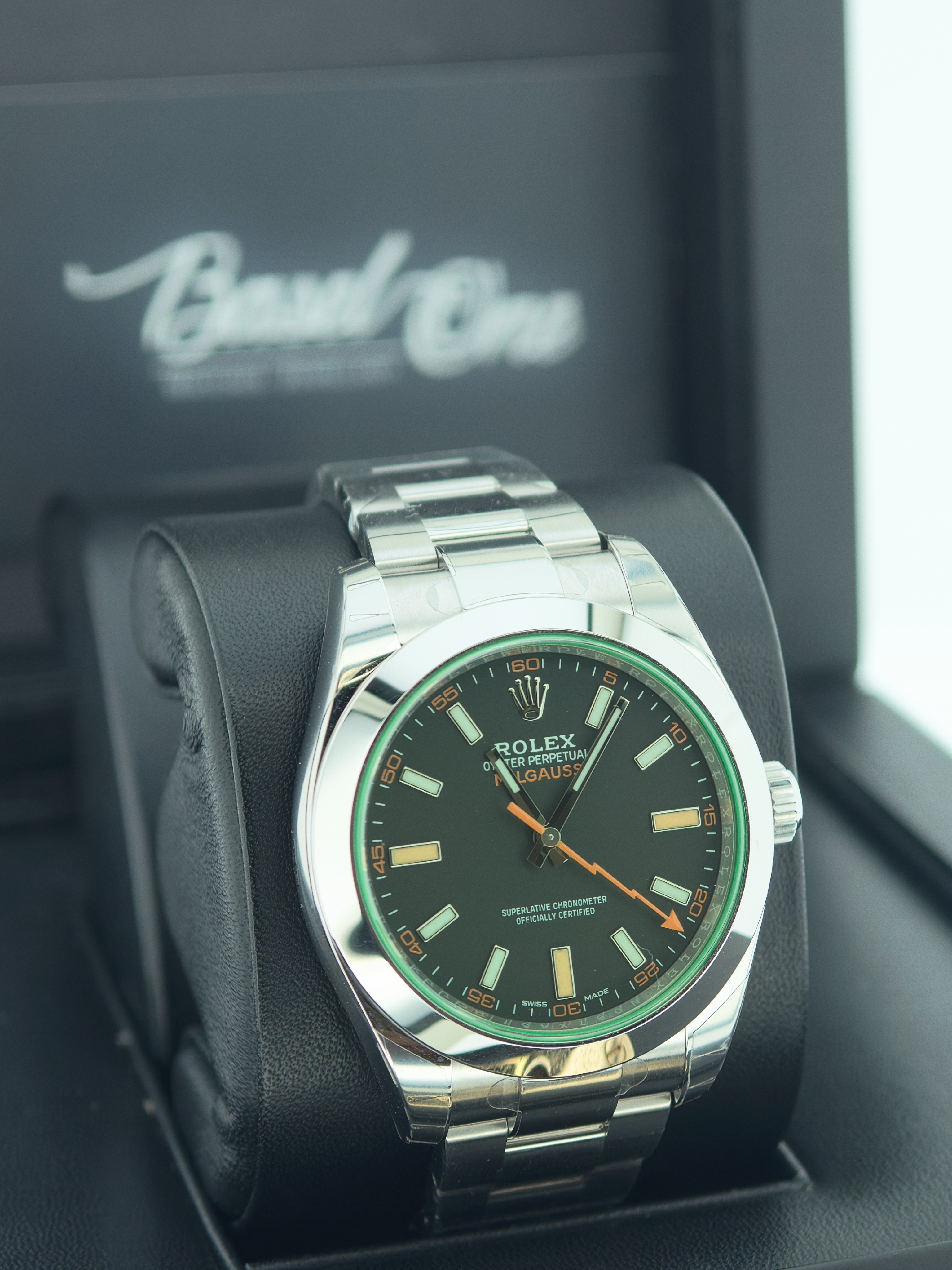 116400GV black dial MILGAUSS 40mm