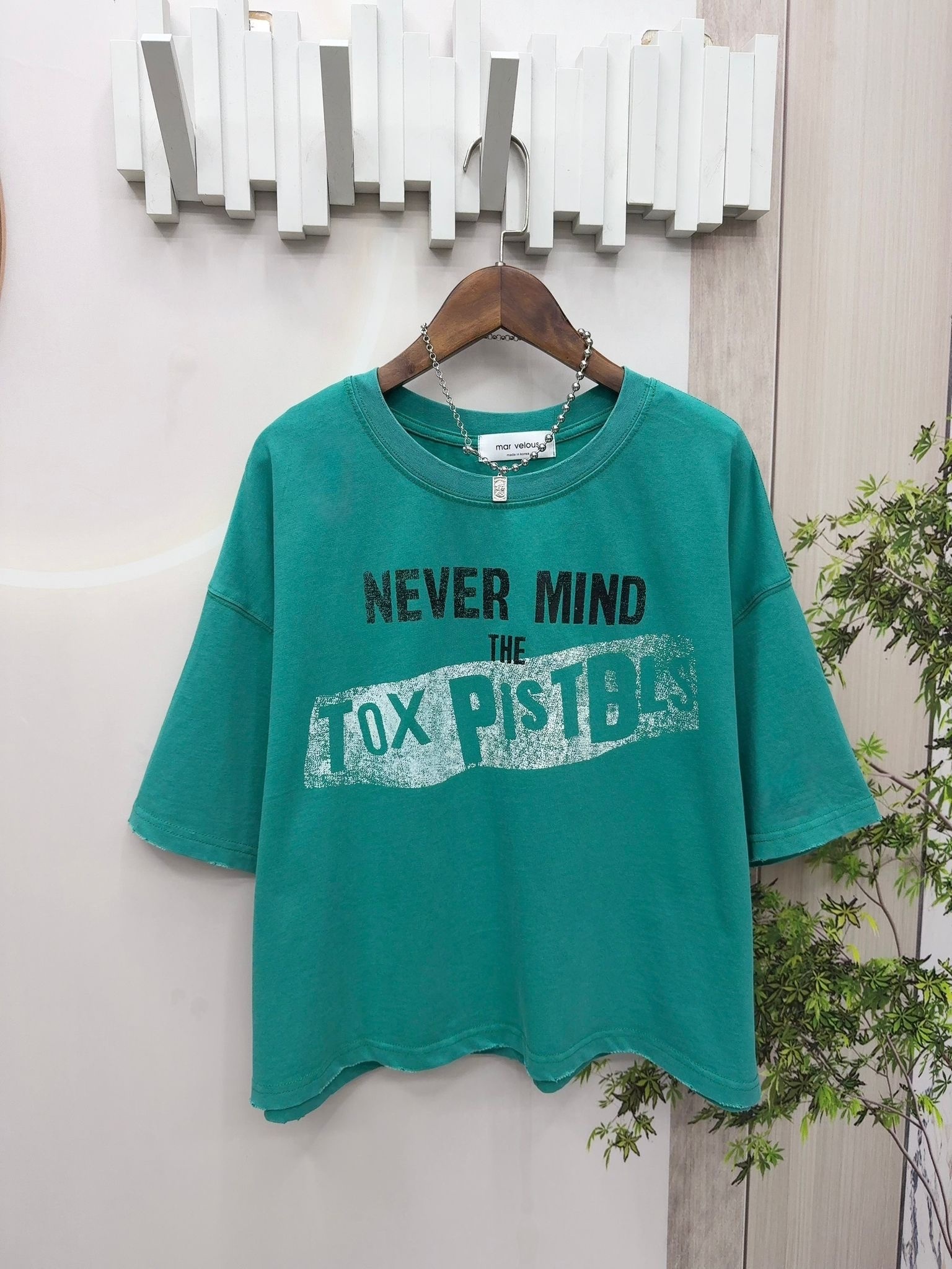 Mar 韓國洗水英文字top ～159AM