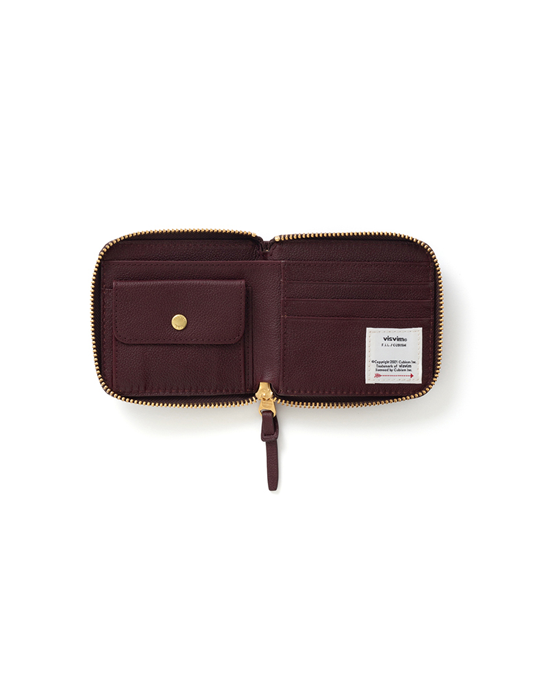 LAST PCS: VISVIM LEATHER BI-FOLD *KANGAROO 袋鼠皮 - BURGUNDY PRE ORDER ITEM (預訂中)