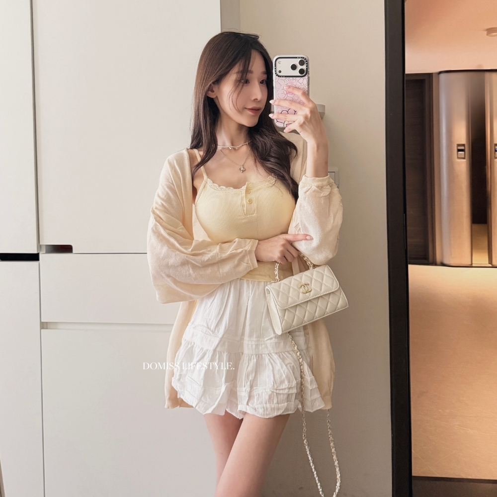 【清爽薄罩衫】DOMISS仙氣罩衫外套-4色 透氣親膚 百搭不挑身(現+預)