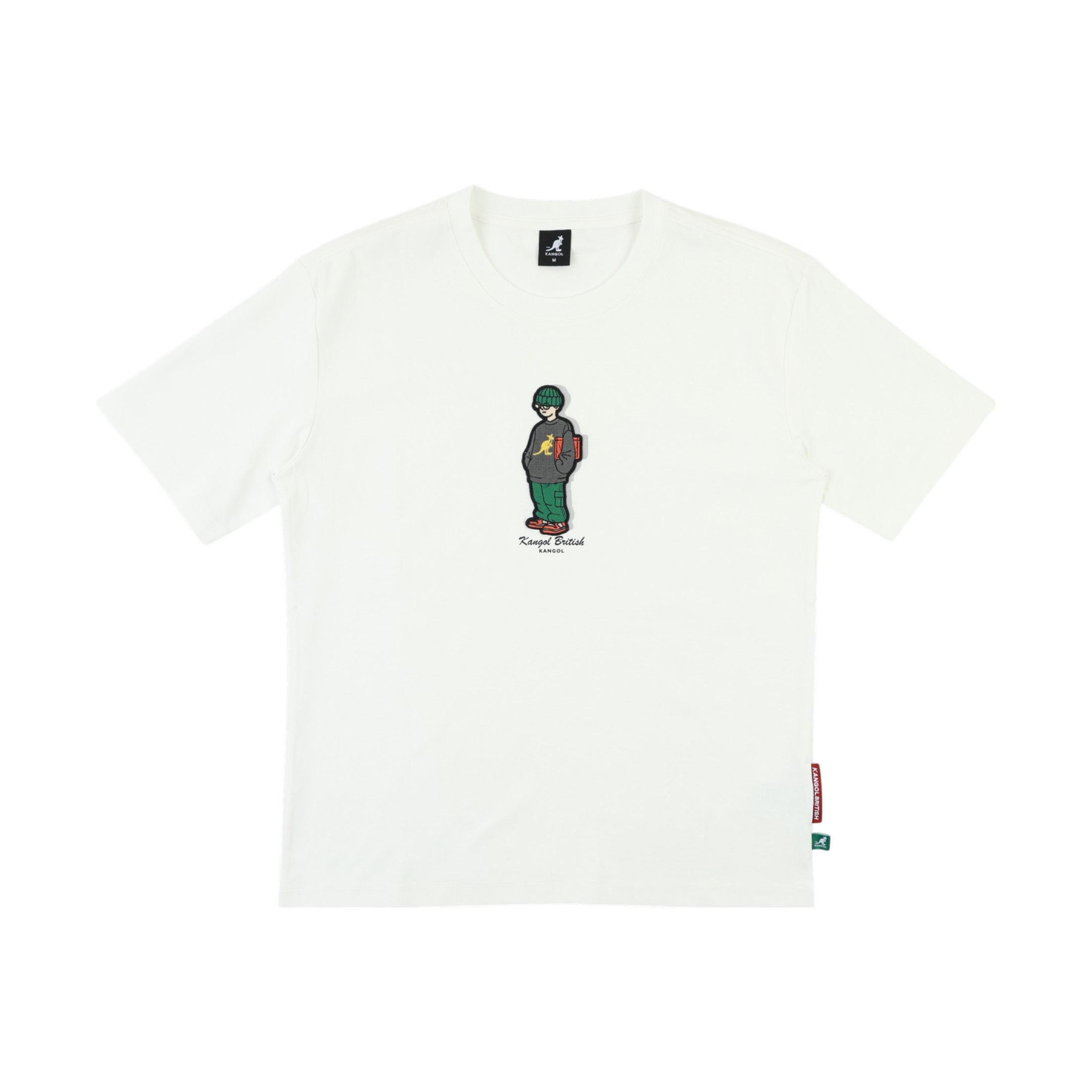 男女款 KANGOL TEE 白色 深藍色 英國 袋鼠 印花 中性 落肩 趣味 人物 短T【66251005】