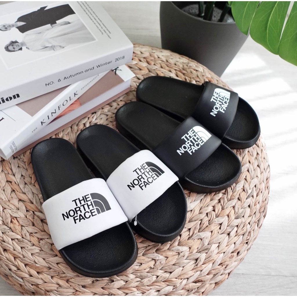 The North Face 北臉 經典大Logo 拖鞋 室外拖 室內拖 輕量 黑白款