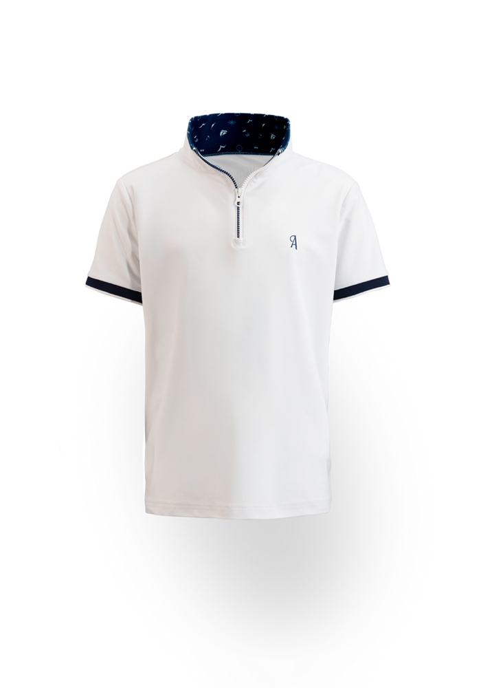 童海灘度假拉鍊衫-夏日白