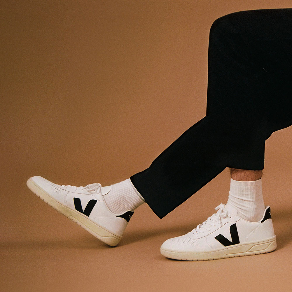 【VEJA】女款CWL德訓鞋｜黑白拼接 素食皮革-白色 x 黑色・德訓鞋・veja 小白鞋・帆布鞋搭配