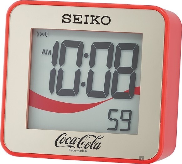 萬年鐘錶 - SEIKO CLOCKS 鬧鐘  Coca-Cola 可口可樂聯名鬧鐘 QHL903Q   尺寸6.5*6*4CM