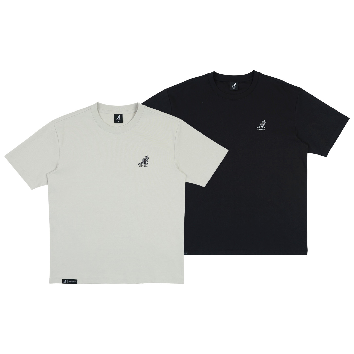 男女款 KANGOL TEE 黑色 淺灰色 英國 袋鼠 印花 中性 落肩 袋鼠 影子 短T【66251006】