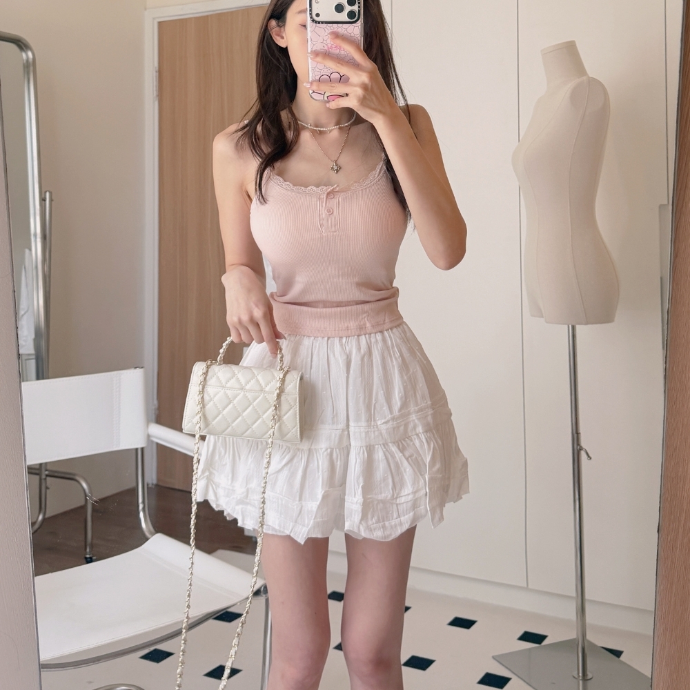 【奶油蛋糕】DOMISS蓬蓬短裙-2色 蛋糕裙 蕾絲裙 短裙 (現+預)