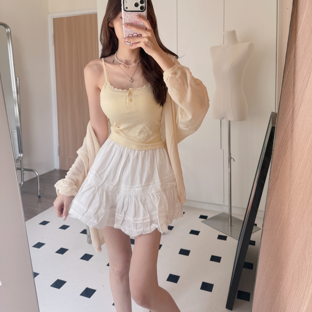 【奶油蛋糕】DOMISS蓬蓬短裙-2色 蛋糕裙 蕾絲裙 短裙 (現+預)