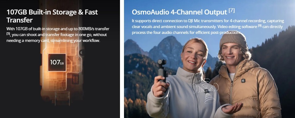 DJI Osmo Pocket 4 1″ CMOS Pocket Gimbal Camera