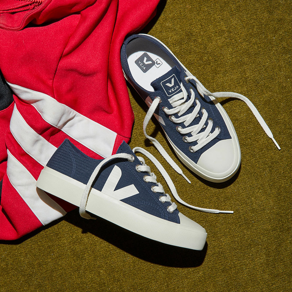 【VEJA】男款WATA II Low Ripstop法國小白鞋｜抗撕裂布 輕量耐用-藍色