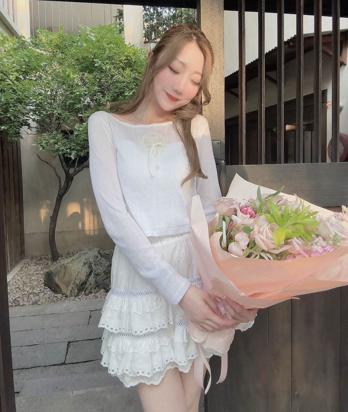 *BJ2 MADE SERIES* Jardin de Fleur Layered Lace Skirt 260421