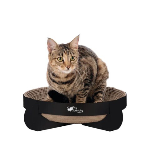 M-Pets 圓形貓抓板-35x35x10cm - 黑色